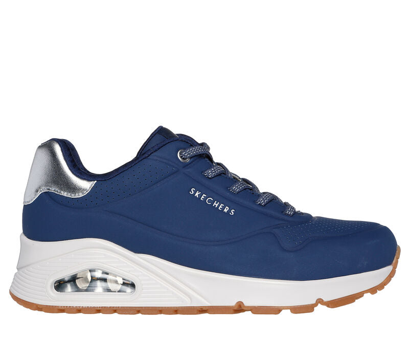 Skechers 155196 Uno - Shimmer Away donna blù navy/argento