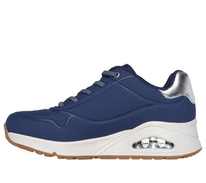 Skechers 155196 Uno - Shimmer Away donna blù navy/argento