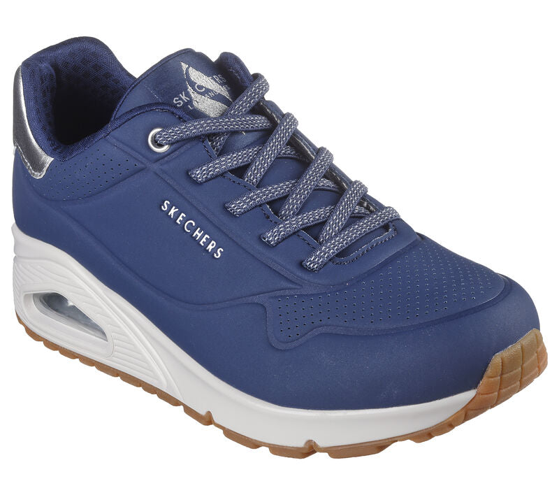 Skechers 155196 Uno - Shimmer Away donna blù navy/argento