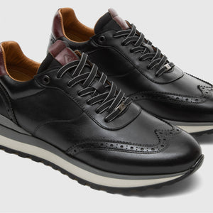 Ambitious 13139 sneakers uomo Park Brogue Runner black