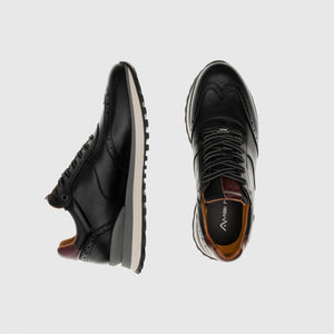 Ambitious 13139 sneakers uomo Park Brogue Runner black