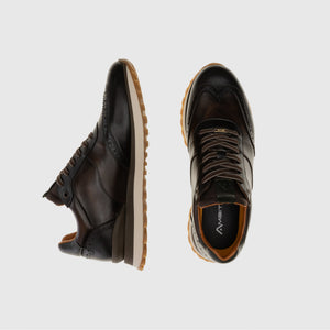 Ambitious 13139 sneakers uomo Park Brogue Runner moro