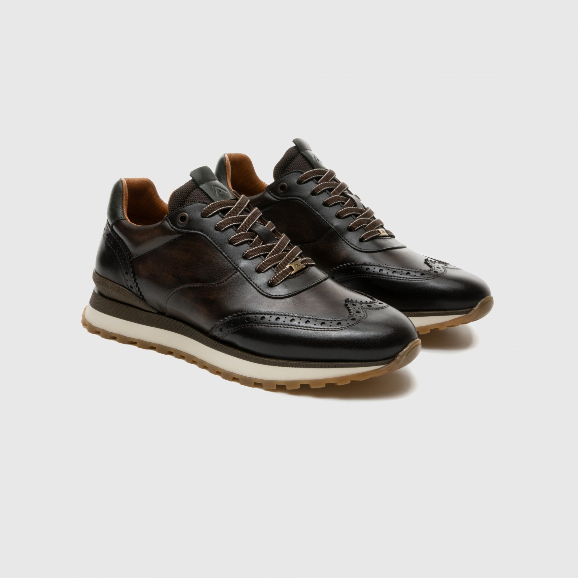 Ambitious 13139 sneakers uomo Park Brogue Runner moro