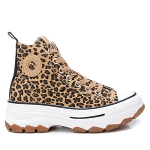 Refresh 17247609 sneakers alta in micro leopardo