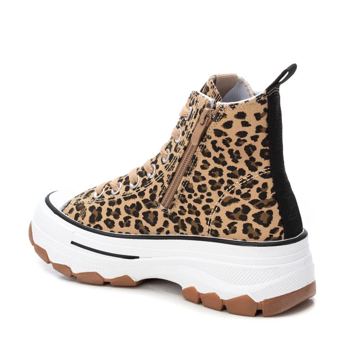 Refresh 17247609 sneakers alta in micro leopardo