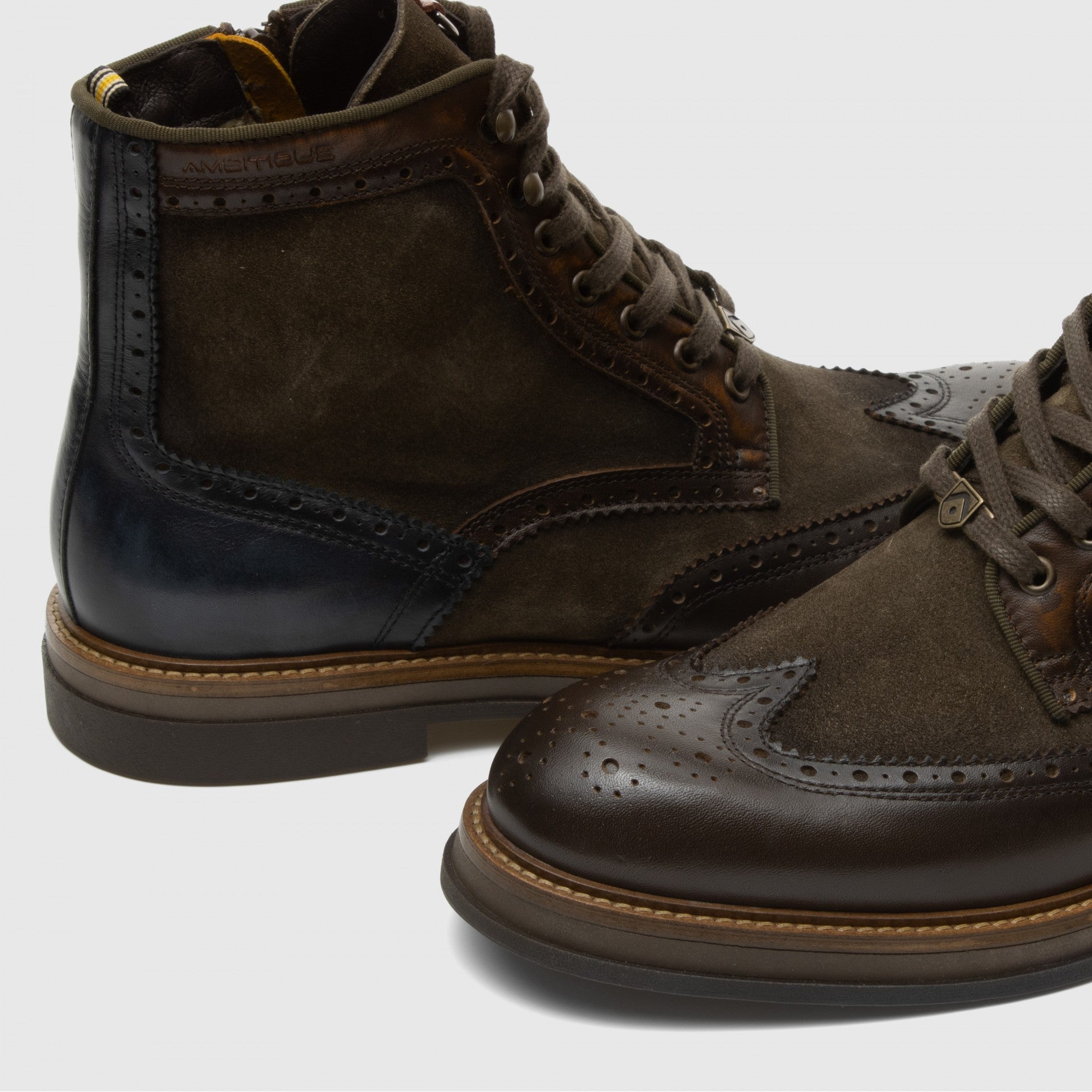 Ambitious 12432 stivaletto BTR Brogue Boots muschio