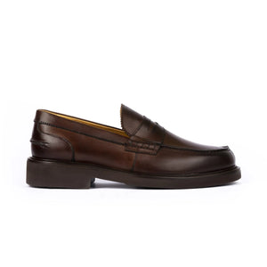 Exton 442 mocassino college uomo pelle marrone