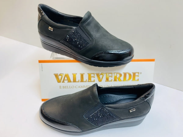 Valleverde 36200A mocassino in nappa nero