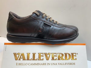 Valleverde 49801 sneaker uomo in pelle marrone