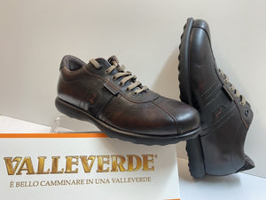 Valleverde 49801 sneaker uomo in pelle marrone