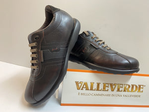 Valleverde 49801 sneaker uomo in pelle marrone