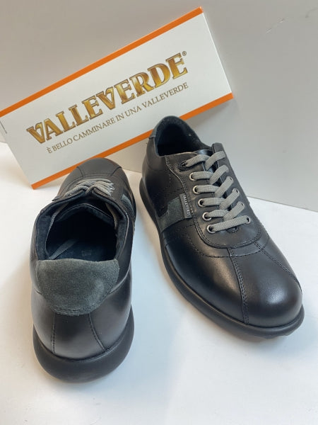 Valleverde 49801 sneaker uomo in pelle nero