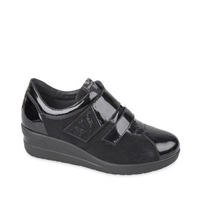 Valleverde 36205 sneakers in pelle scamosciata nera