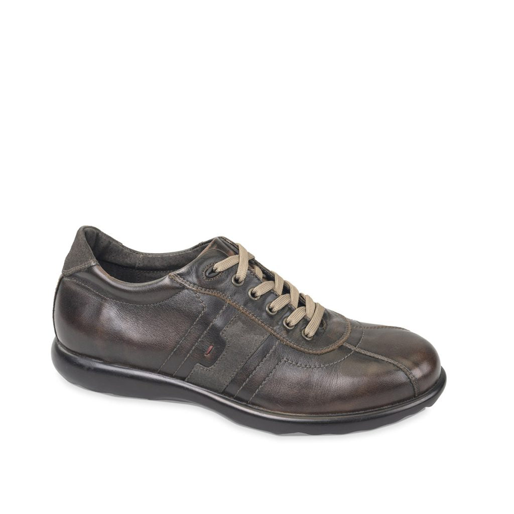 Valleverde 49801 sneaker uomo in pelle marrone