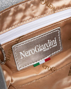 Nero Giardini E 343007DE Pochette da Donna in Materiale Tecnico argento