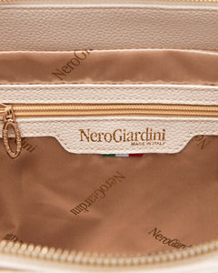 Nero Giardini E543920D Borsa a Spalla da Donna in Materiale Tecnico ecru