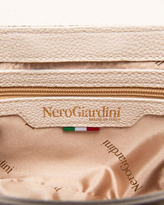 Nero Giardini E543922D Borsa a Tracolla da Donna in Materiale Tecnico ecru