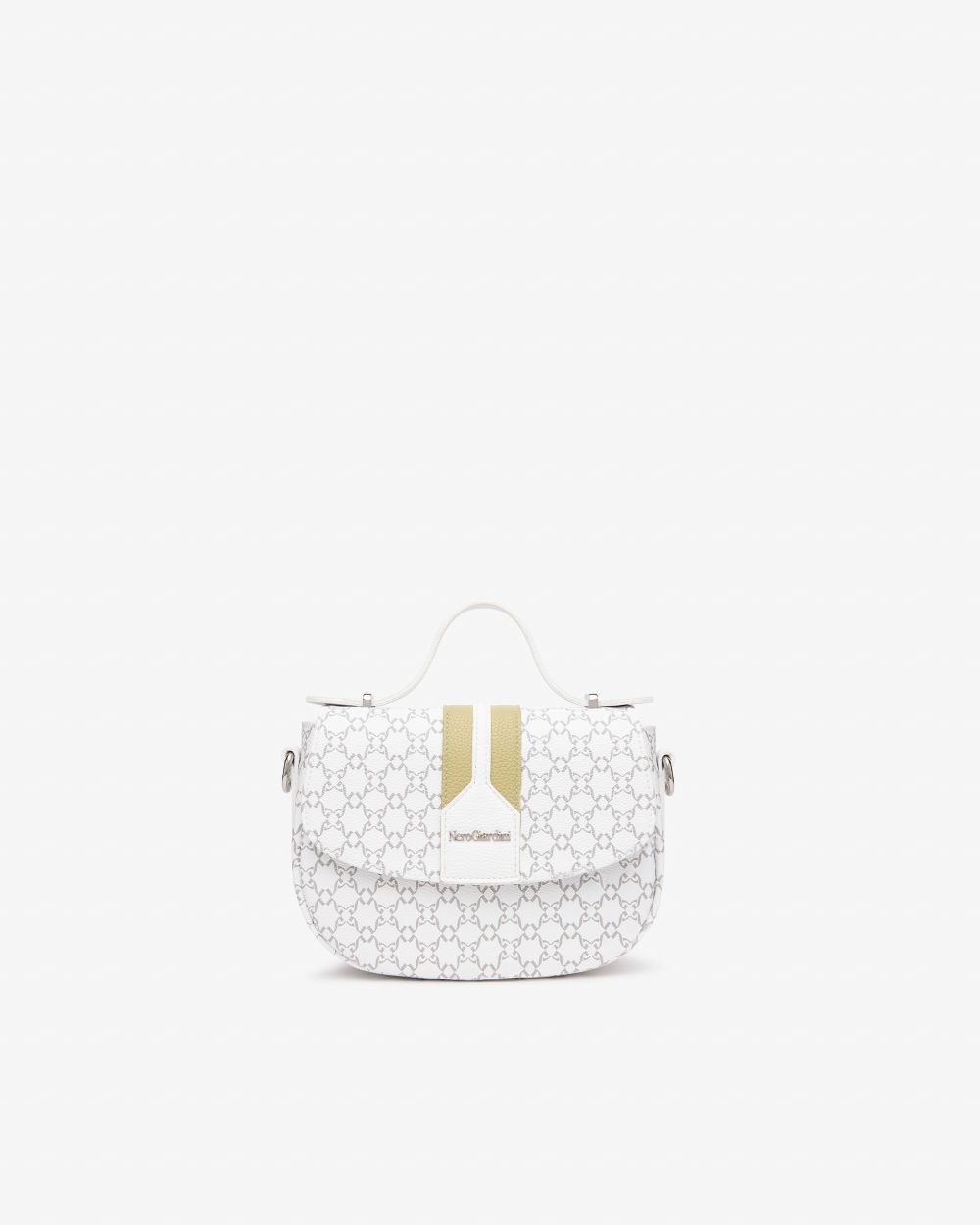 Nero Giardini E543934D Borsa a Mano da Donna in Materiale Tecnico bianco