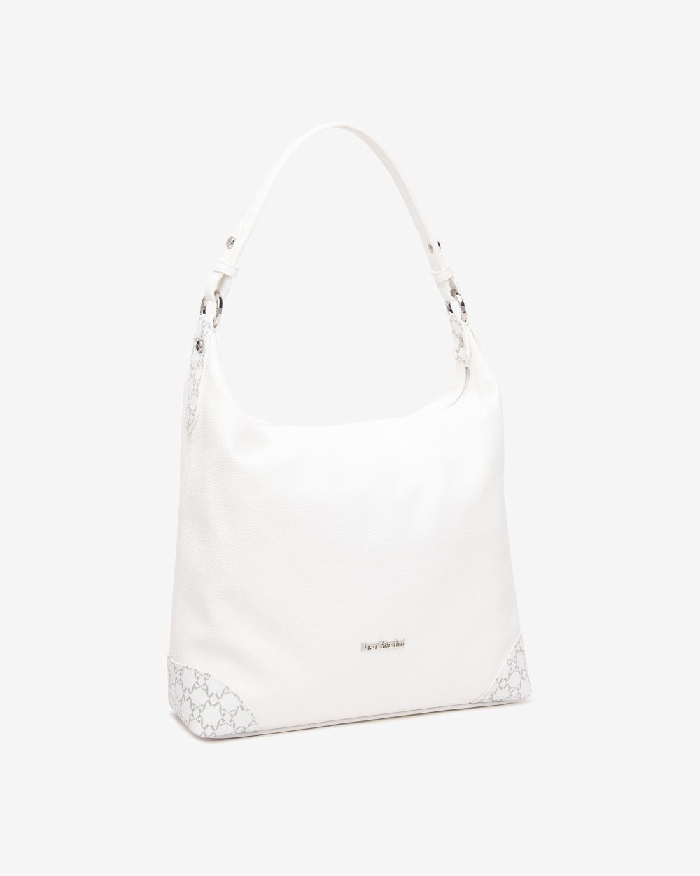 Nero Giardini E543952D Borsa Hobo da Donna in Materiale Tecnico bianco