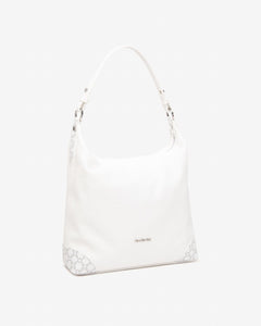 Nero Giardini E543952D Borsa Hobo da Donna in Materiale Tecnico bianco