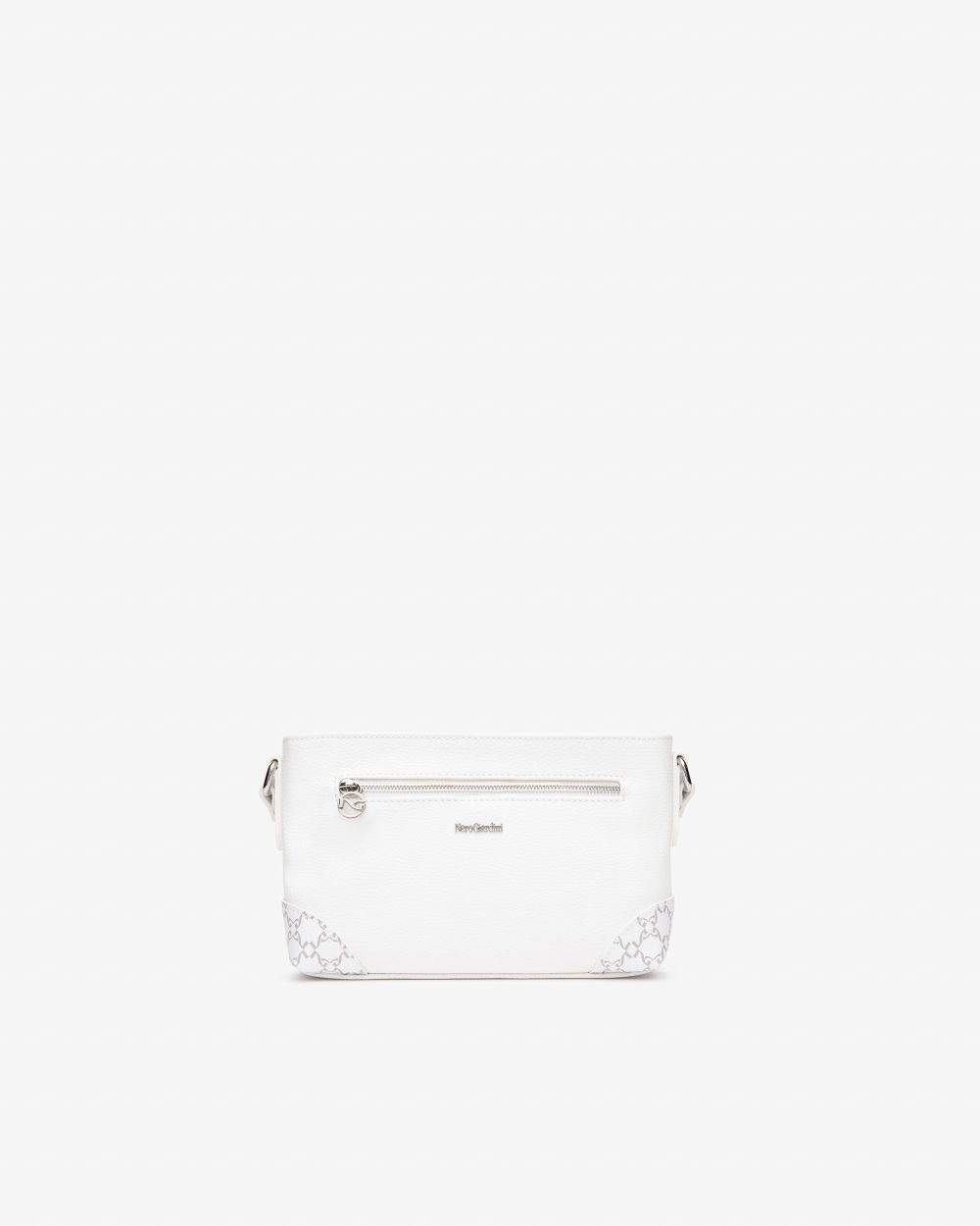 Nero Giardini E543953D Borsa a Tracolla da Donna in Materiale Tecnico bianco