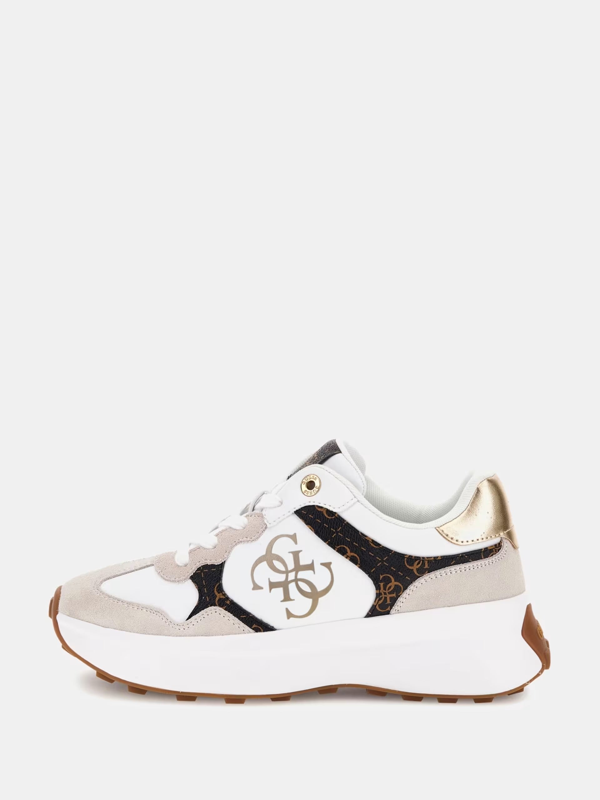 Guess FLPLUC ELE12 Runner Luckei 4G Logo white/brown