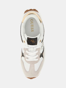 Guess FLPLUC ELE12 Runner Luckei 4G Logo white/brown