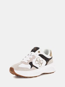 Guess FLPLUC ELE12 Runner Luckei 4G Logo white/brown