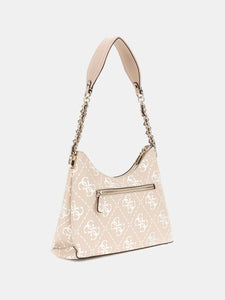 Guess HWOQ86 54010 Borsa a spalla Izzy 4G logo sand logo