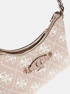 Guess HWOQ86 54010 Borsa a spalla Izzy 4G logo sand logo