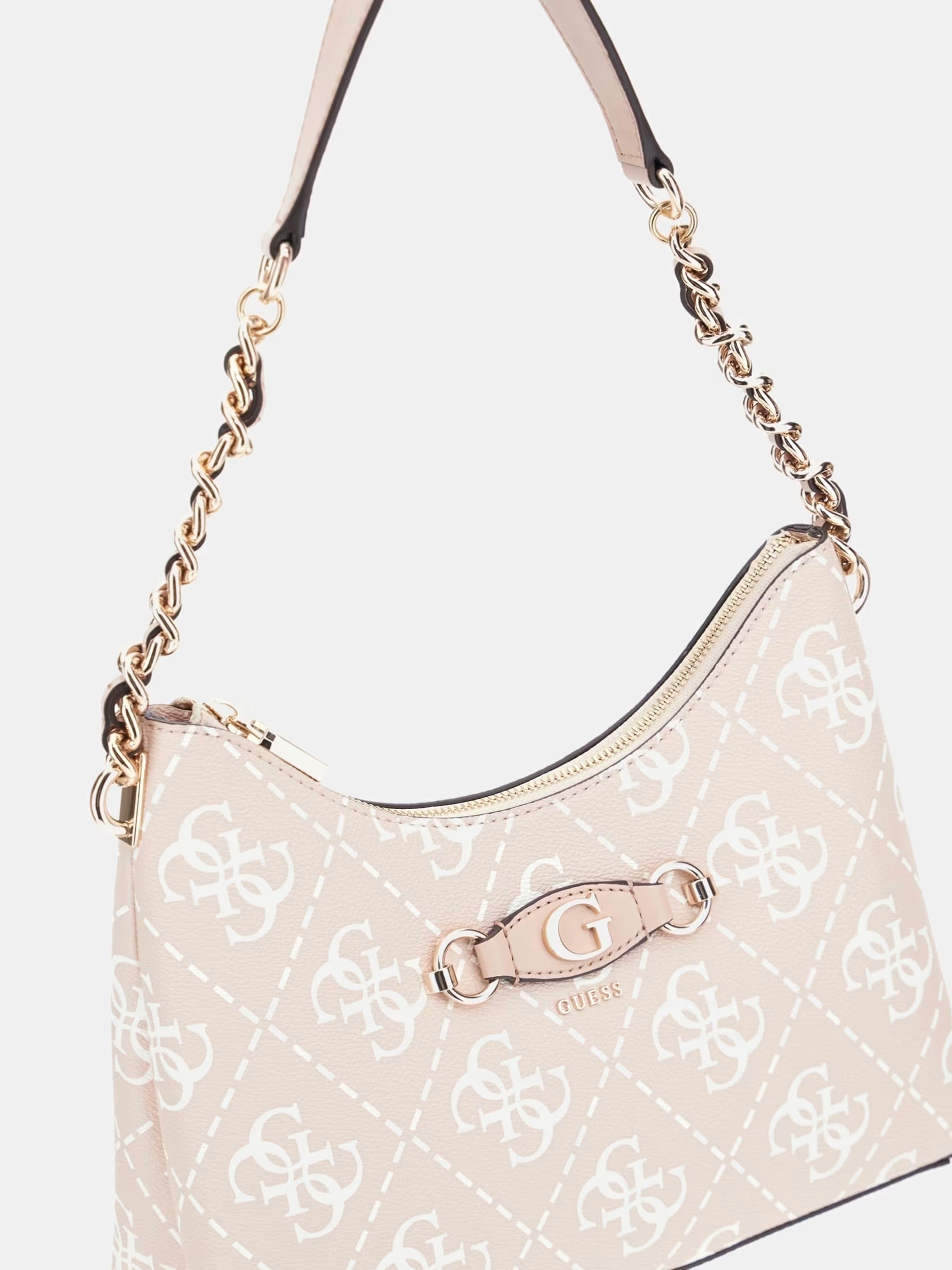 Guess HWOQ86 54010 Borsa a spalla Izzy 4G logo sand logo