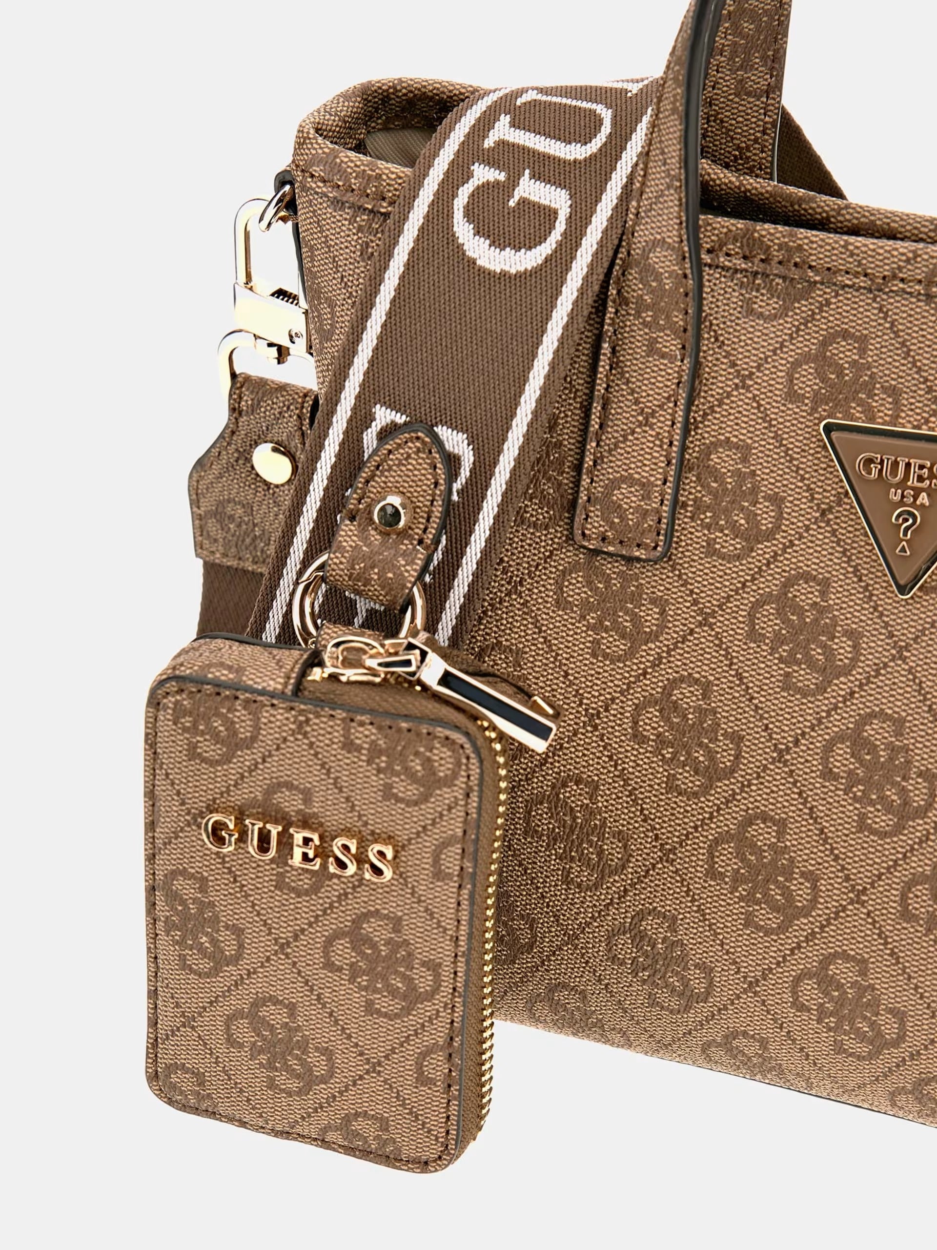 Guess HWSG92 11750 Mini borsa a mano Latona 4G latte logo