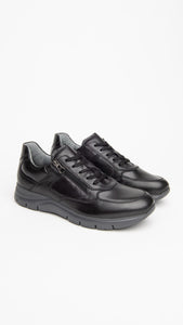 NERO GIARDINI I102153U SNEAKERS UOMO IN PELLE NERO