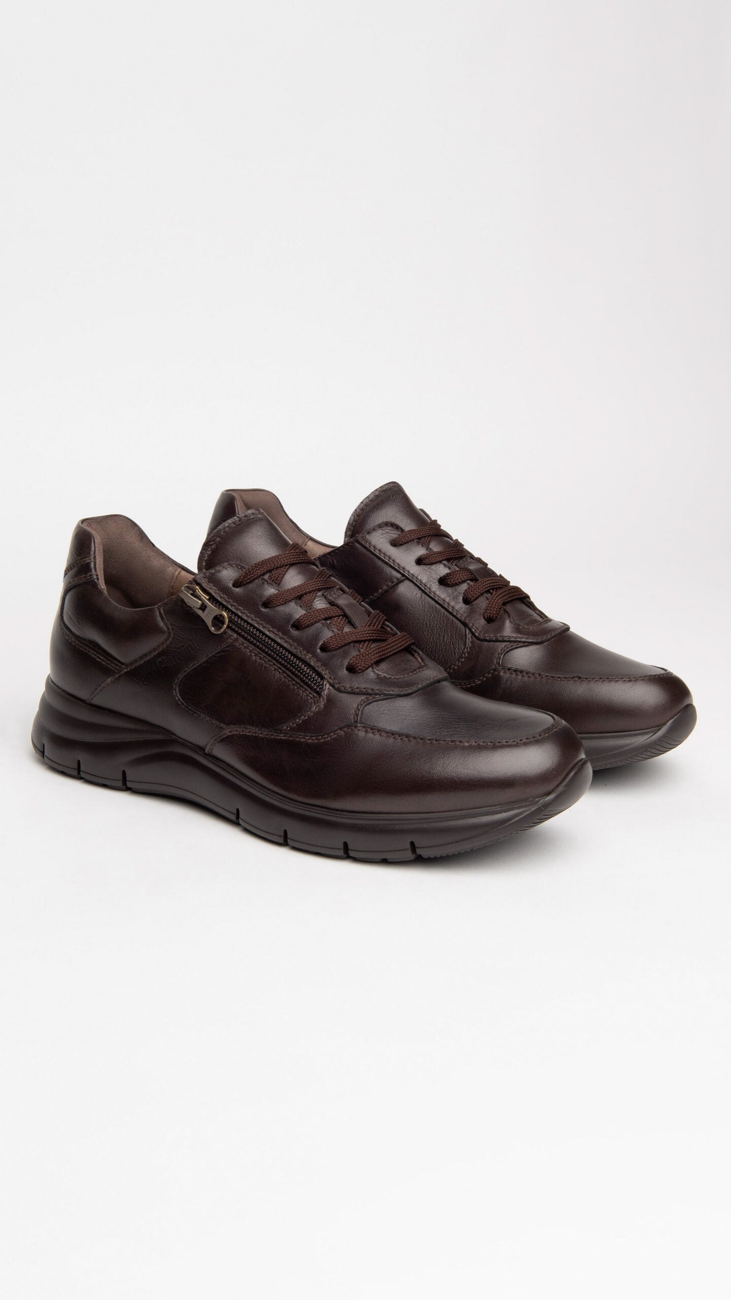 NERO GIARDINI I102153U SNEAKERS UOMO IN PELLE BROWN