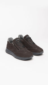 NERO GIARDINI I202501U SNEAKERS UOMO IN PELLE ANTRACITE