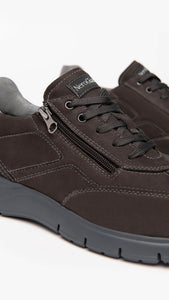 NERO GIARDINI I202501U SNEAKERS UOMO IN PELLE ANTRACITE