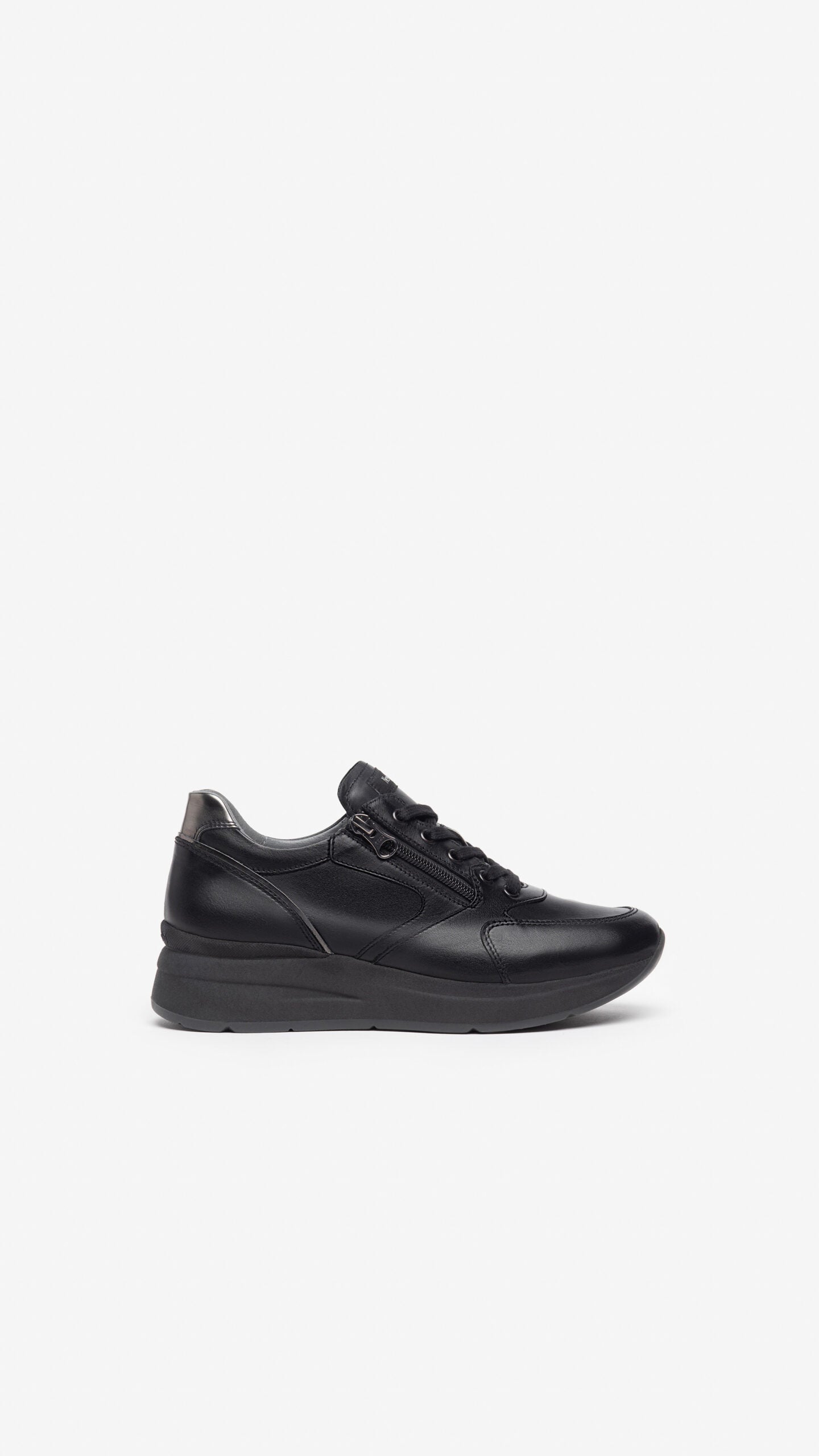 NERO GIARDINI I308370D SNEAKERS DONNA IN PELLE NERO