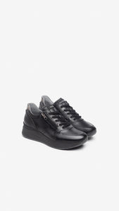 NERO GIARDINI I308370D SNEAKERS DONNA IN PELLE NERO