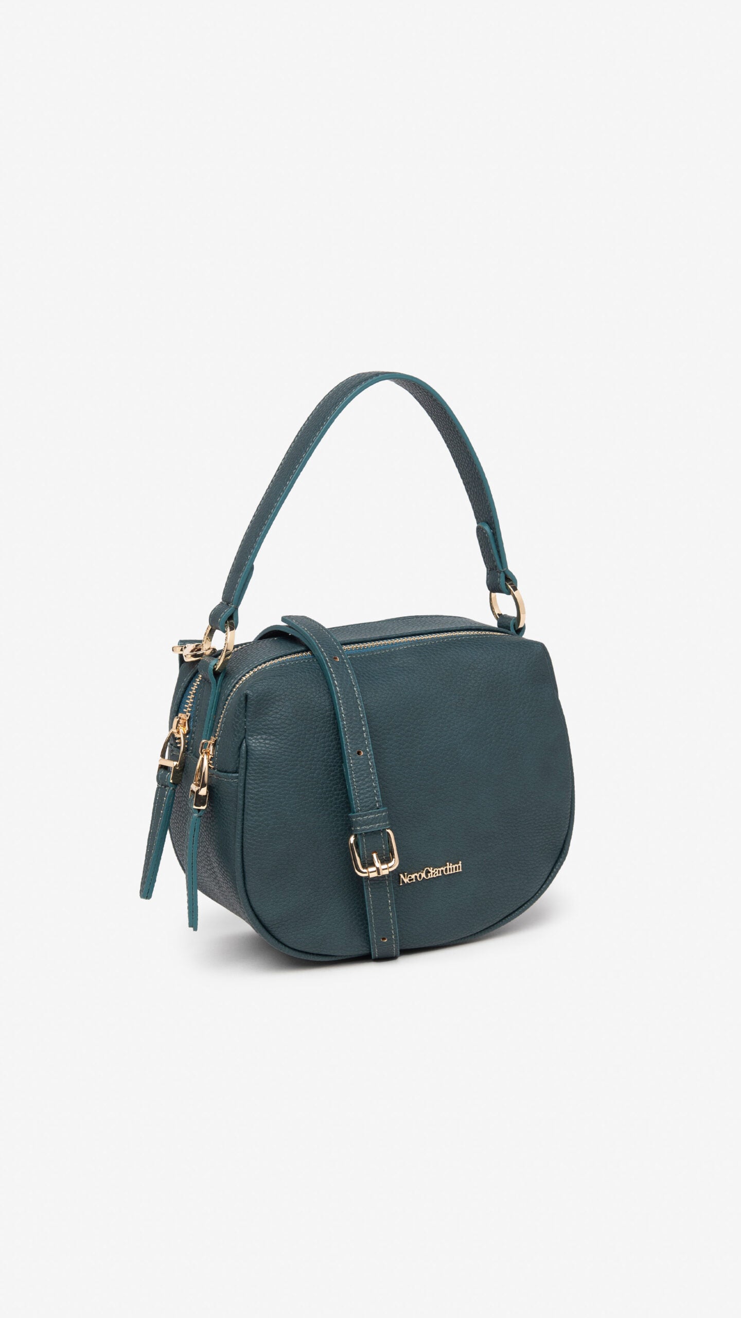 NERO GIARDINI I343021D BORSA A SPALLA D DONNA IN MATERIALE TECNICO PETROLIO