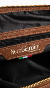 NERO GIARDINI I343021D BORSA A SPALLA D DONNA IN MATERIALE TECNICO CUOIO