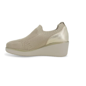 Melluso K55345W sneakers donna in tessuto elastico beige