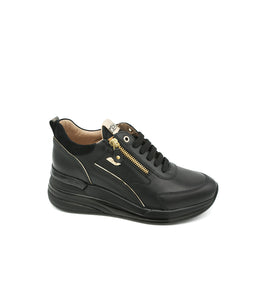 Keys 9950 sneakers donna con zip nero