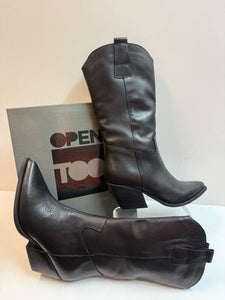 Open Too Loca 180 Texano donna in pelle nero