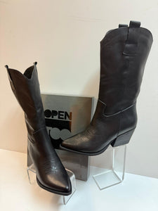 Open Too Loca 180 Texano donna in pelle nero