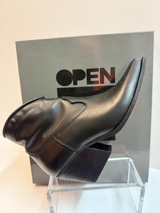 Open Too GX4 tronchetto texano donna in pelle nero