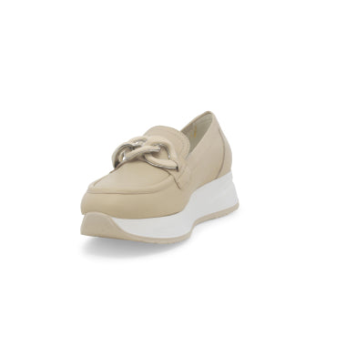 Melluso R20085 sneakers mocassino donna in pelle latte