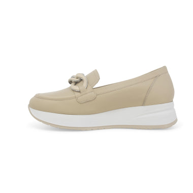 Melluso R20085 sneakers mocassino donna in pelle latte