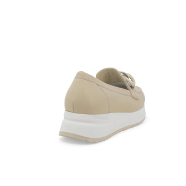 Melluso R20085 sneakers mocassino donna in pelle latte