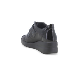 MELLUSO R25643D SNEAKERS DONNA IN VERNICE E PELLE NERO