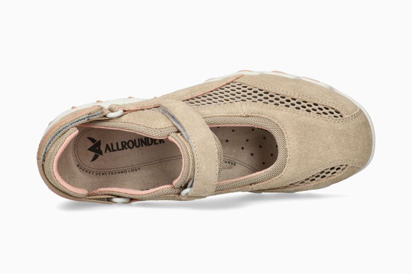 Allrounder P2007843 Niro ballerina donna in pelle e tessuto traforato cappuccino